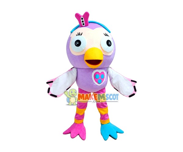 Big Eyes Button Bird Mascot Costume Big Eyes Button Bird Mascot Costume