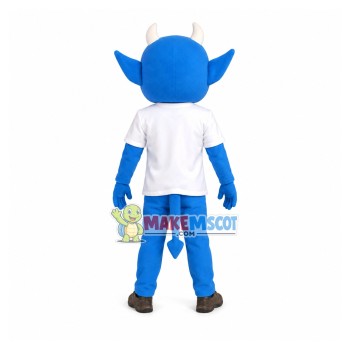 Whole Blue Demon Mascot Costume For High School Whole Blue Demon Mascot Costume For High School
