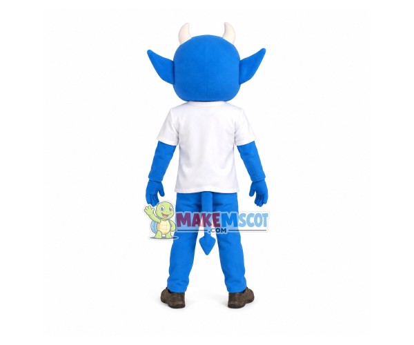 Whole Blue Demon Mascot Costume For High School Whole Blue Demon Mascot Costume For High School