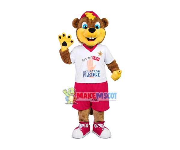 Hopeful Bear Mascot Costume For Bullying Prevention School