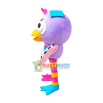 Big Eyes Button Bird Mascot Costume Big Eyes Button Bird Mascot Costume