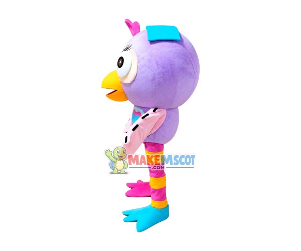 Big Eyes Button Bird Mascot Costume Big Eyes Button Bird Mascot Costume
