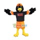 Lively Bird In The Orange Cap Mascot Costume Lively Bird In The Orange Cap Mascot Costume