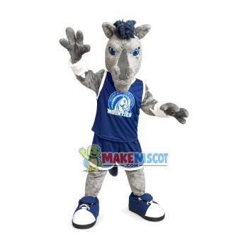 Unrestrained Academic Horse Mascot Costume For College Unrestrained Academic Horse Mascot Costume For College