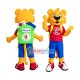 Little School Lion Carrying Package Mascot Costume Little School Lion Carrying Package Mascot Costume