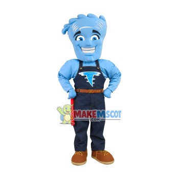 The Blue Foot Cleaner of Cleaning Company Mascot Costume The Blue Foot Cleaner of Cleaning Company Mascot Costume