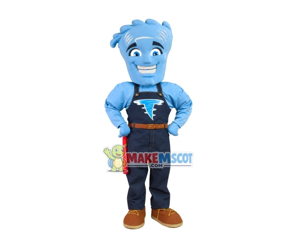 The Blue Foot Cleaner of Cleaning Company Mascot Costume The Blue Foot Cleaner of Cleaning Company Mascot Costume