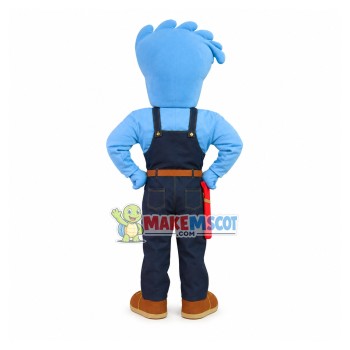 The Blue Foot Cleaner of Cleaning Company Mascot Costume The Blue Foot Cleaner of Cleaning Company Mascot Costume