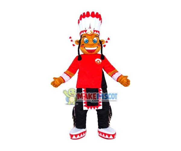 Black Indian Patriarch Mascot Costume Black Indian Patriarch Mascot Costume