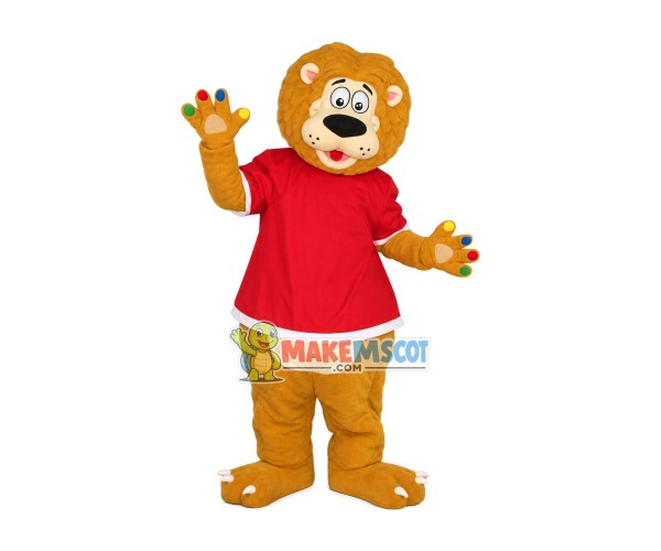 Funny Lion With Colorful Nails Mascot Costume