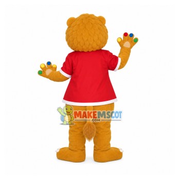 Funny Lion With Colorful Nails Mascot Costume Funny Lion With Colorful Nails Mascot Costume