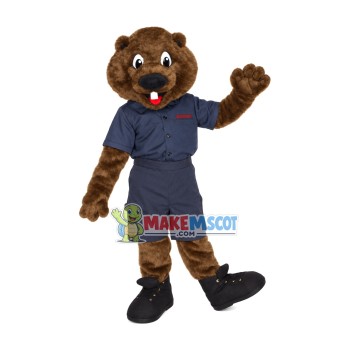Dutiful Plush Beaver Guard Mascot Costume Dutiful Plush Beaver Guard Mascot Costume