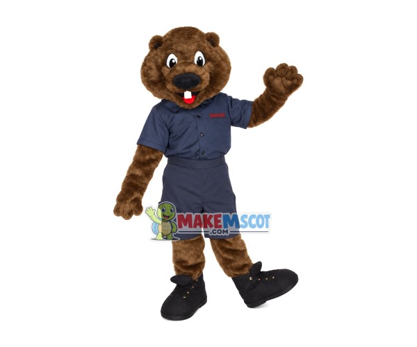 Dutiful Plush Beaver Guard Mascot Costume Dutiful Plush Beaver Guard Mascot Costume
