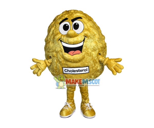 Brown Plush Doll Representing Cholesterol Mascot Costume Brown Plush Doll Representing Cholesterol Mascot Costume