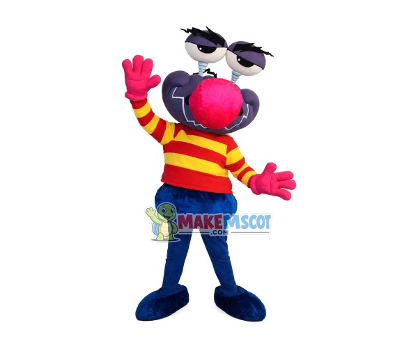 Huge Mosquito With Popping Eyes Mascot Costume Huge Mosquito With Popping Eyes Mascot Costume