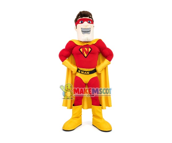 The Hero In Eye-catching Yellow Panties Mascot Costume The Hero In Eye-catching Yellow Panties Mascot Costume