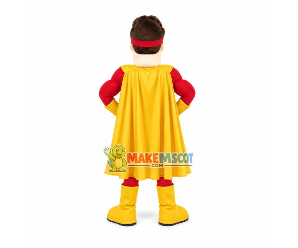 The Hero In Eye-catching Yellow Panties Mascot Costume The Hero In Eye-catching Yellow Panties Mascot Costume