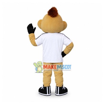 Calm Smiley Doll Mascot Costume Of College Calm Smiley Doll Mascot Costume Of College