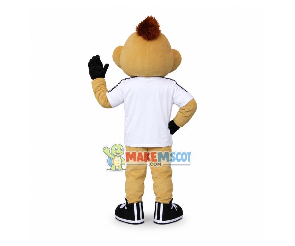 Calm Smiley Doll Mascot Costume Of College Calm Smiley Doll Mascot Costume Of College