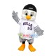 Plush Fat Gull In Baseball Uniform Mascot Costume Plush Fat Gull In Baseball Uniform Mascot Costume