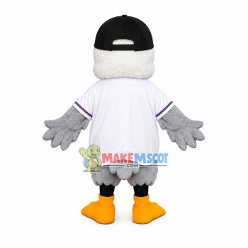 Plush Fat Gull In Baseball Uniform Mascot Costume Plush Fat Gull In Baseball Uniform Mascot Costume