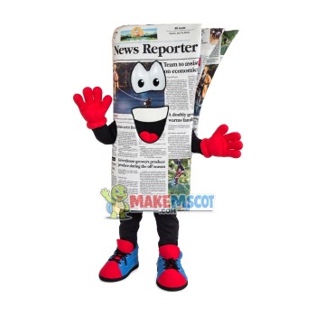 Folded Up-to-date English Newspaper Mascot Costume Folded Up-to-date English Newspaper Mascot Costume