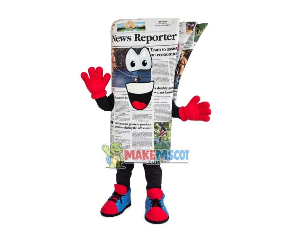 Folded Up-to-date English Newspaper Mascot Costume Folded Up-to-date English Newspaper Mascot Costume