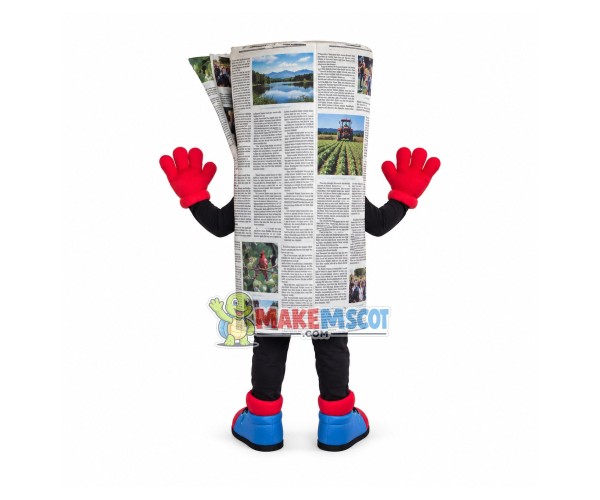 Folded Up-to-date English Newspaper Mascot Costume Folded Up-to-date English Newspaper Mascot Costume