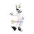 Active Domestic White Pet Dog Mascot Costume