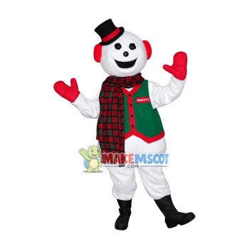 Cold Service Worker Snowman Mascot Costume Cold Service Worker Snowman Mascot Costume