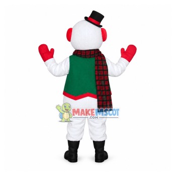 Cold Service Worker Snowman Mascot Costume Cold Service Worker Snowman Mascot Costume