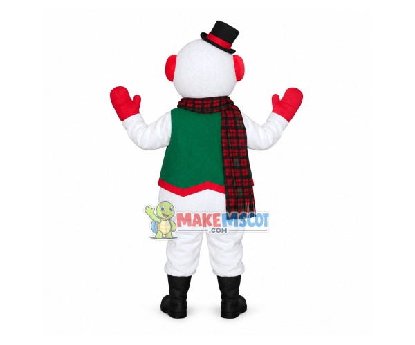 Cold Service Worker Snowman Mascot Costume Cold Service Worker Snowman Mascot Costume