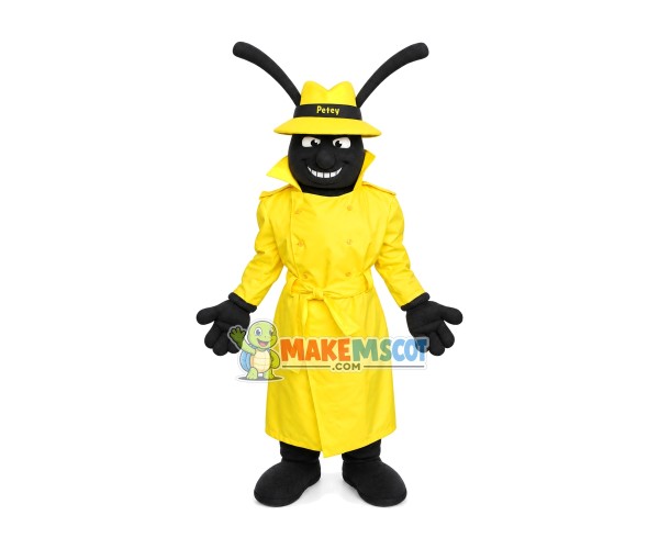 Mysterious Agent Black Bee Mascot Costume Mysterious Agent Black Bee Mascot Costume