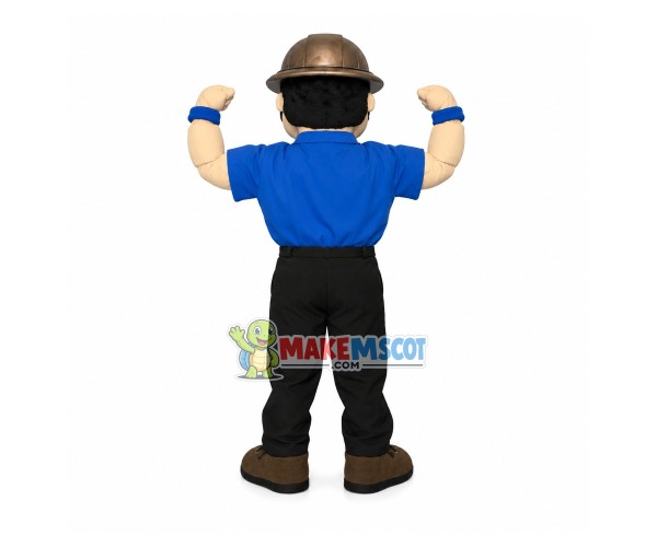 Cheering Up Experienced Miner Mascot Costume Cheering Up Experienced Miner Mascot Costume
