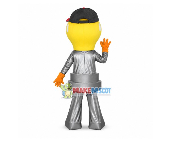 Shining Rotatable Light Bulb Man Mascot Costume