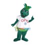 Green Dragon In The Puff Sleeve Top Mascot Costume
