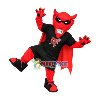Evil Red Lion Demon Mascot Costume Evil Red Lion Demon Mascot Costume