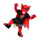 Evil Red Lion Demon Mascot Costume Evil Red Lion Demon Mascot Costume