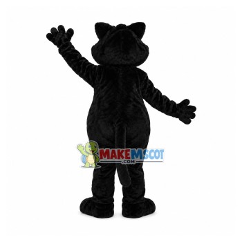 Cozy Black House Cat Mascot Soft Costume Cozy Black House Cat Mascot Soft Costume
