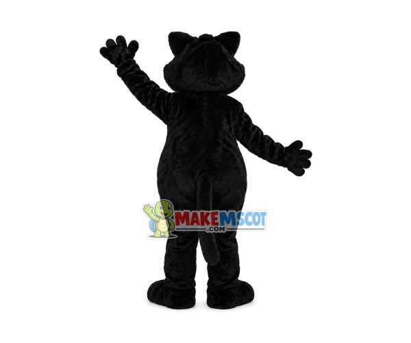 Cozy Black House Cat Mascot Soft Costume Cozy Black House Cat Mascot Soft Costume