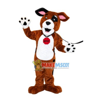 Lovable Pet Dog With Name Tag Mascot Costume