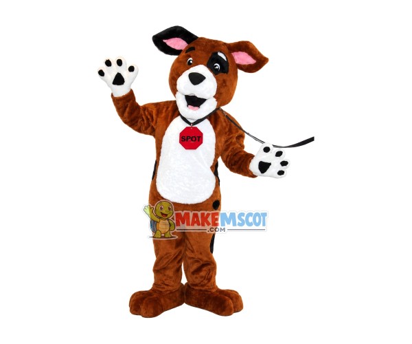 Lovable Pet Dog With Name Tag Mascot Costume Lovable Pet Dog With Name Tag Mascot Costume