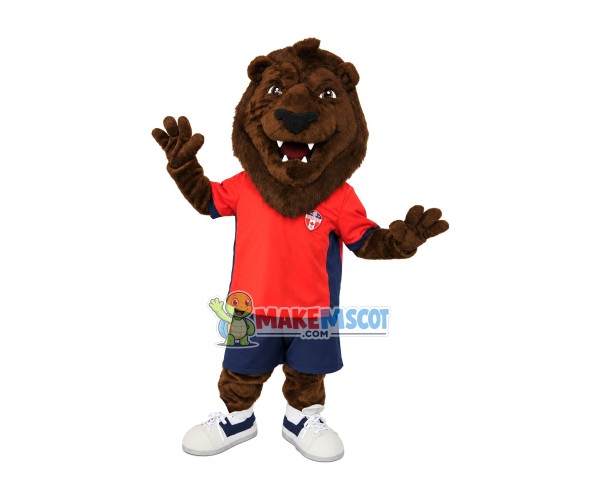 Member Lion of Football Club Mascot Costume Member Lion of Football Club Mascot Costume