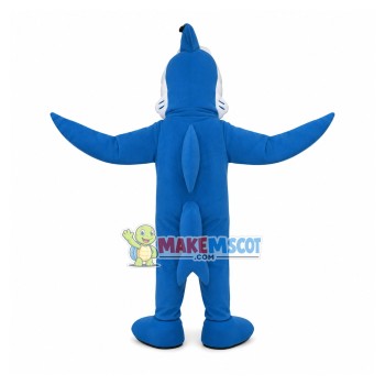 Joyful Pointed Mouth White Dolphin Mascot Costume Joyful Pointed Mouth White Dolphin Mascot Costume