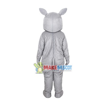 Blue Horns Rhino Mascot Costume Blue Horns Rhino Mascot Costume