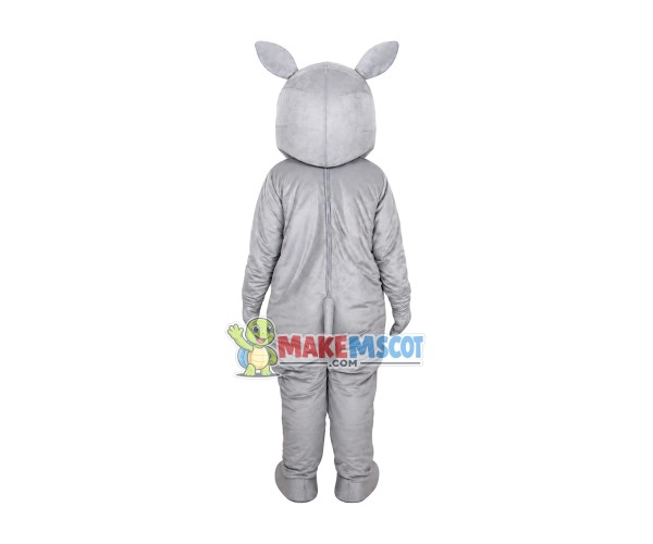 Blue Horns Rhino Mascot Costume Blue Horns Rhino Mascot Costume