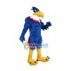 Patient Blue Muscular Eagle Mascot Costume Patient Blue Muscular Eagle Mascot Costume