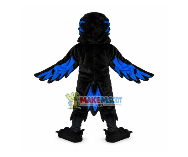 Prey Swift Black Falcon Mascot Costume Prey Swift Black Falcon Mascot Costume