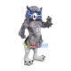 Vigorous Gray Muscle Owl Mascot Adult Costume Vigorous Gray Muscle Owl Mascot Adult Costume