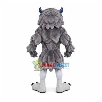 Vigorous Gray Muscle Owl Mascot Adult Costume Vigorous Gray Muscle Owl Mascot Adult Costume